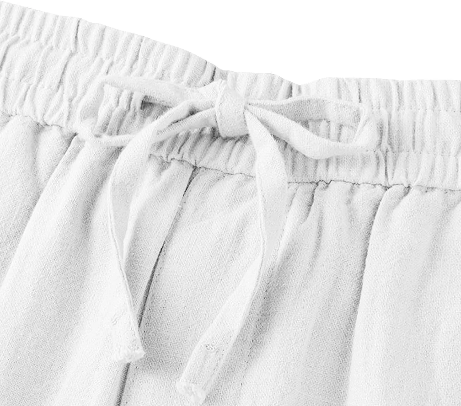 Womens Drawstring Waist Cotton Linen Pants 2025 Casual Trousers with Pockets for Relaxed Fit and Everyday Wear