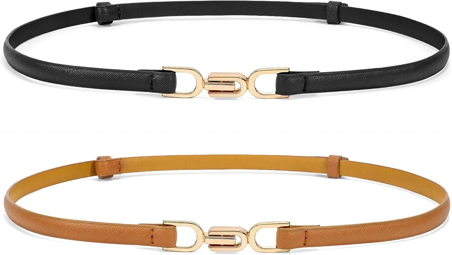 XZQTIVE Skinny Belts For Women Thin Leather Waist Belt Fashion Ladies Belt For Dress Pant
